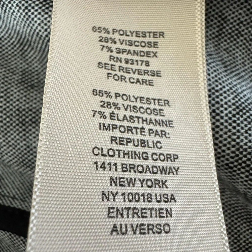 Philosophy Republic Clothing Blazer Womens S Black Houndstooth Open Front Jacket